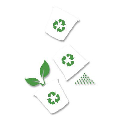Keurig K-Cycle Cardboard Indoor Recycling Bin, Large, Cardboard, Black/Green/White, 5/Pack (5000350631)