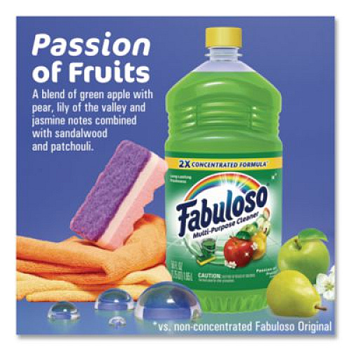 Fabuloso Multi-use Cleaner, Passion Fruit Scent, 56 oz, Bottle, 6/Carton (53043)