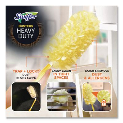 Swiffer Heavy Duty Dusters Starter Kit, 6" Handle with Two Disposable Dusters (08109KT)