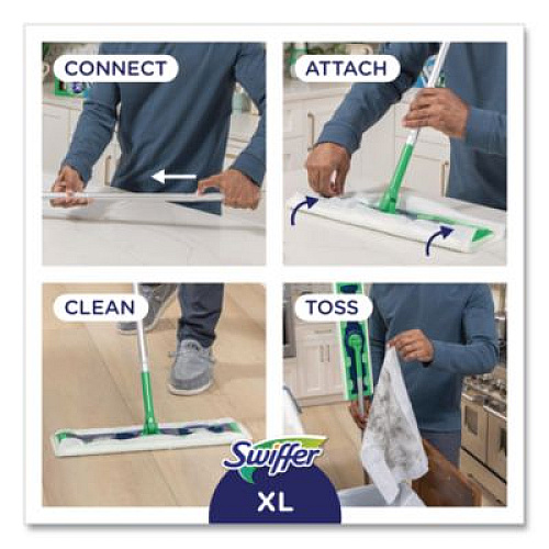 Swiffer Max/XL Wet Refill Cloths, 16.5 x 9, White, 12/Tub, 6 Tubs/Carton (74471)
