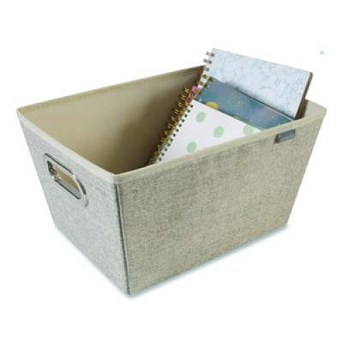 Macbeth Collection Storage Tote, Medium, 7.5" x 10.8" x 13", Tan (25434FEJ)