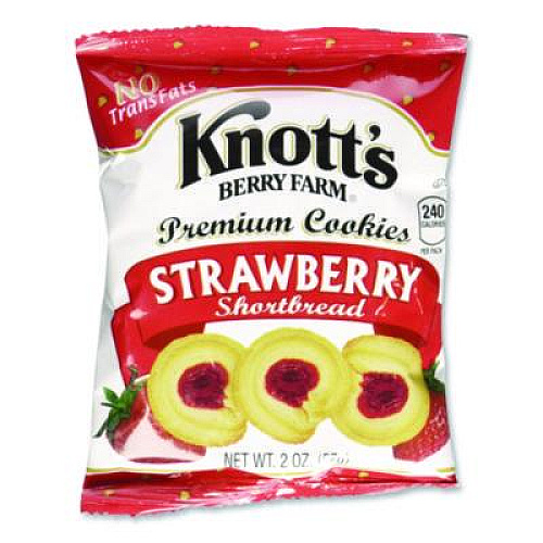 Knott's Berry Farm Premium Berry Jam Shortbread Cookies, Strawberry, 2 oz, 36/Carton (BIS59637)