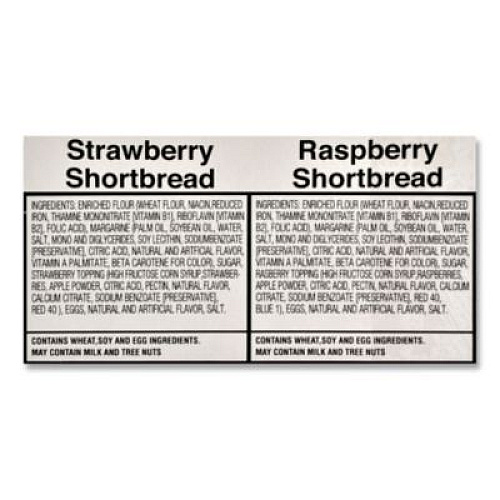 Knott's Berry Farm Premium Berry Jam Shortbread Cookies, Raspberry and Strawberry Variety, 2 oz Pack, 36 Packs/Carton (BIS59638)