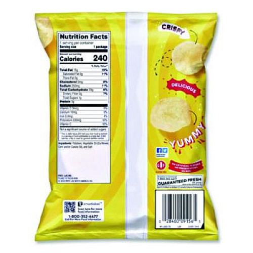 Lay's Regular Potato Chips, 1.5 oz Bag, 64/Carton (FRI44359)