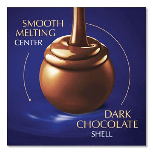 Lindt Lindor Dark Chocolate Truffles, 25.4 oz Box, 60/Box (LAS3513)