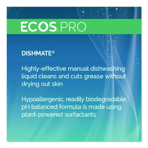 ECOS PRO Dishmate Manual Dish Liquid, Free and Clear, 5 gal Pail (PL972105)