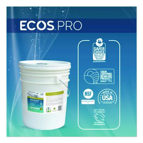 ECOS PRO Dishmate Manual Dish Liquid, Free and Clear, 5 gal Pail (PL972105)