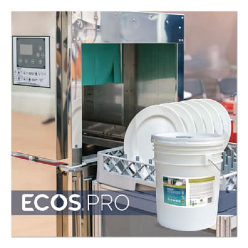 ECOS PRO Wave Commercial Automatic Dishwasher Detergent, Free and Clear, 5 gal Pail (PL944005)