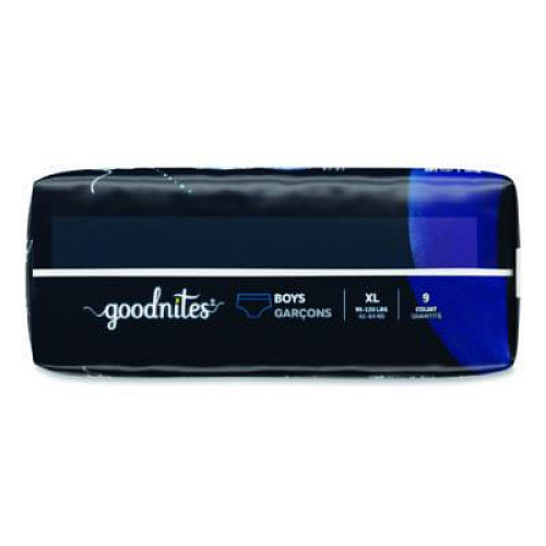 Goodnites Nighttime Bedwetting Underwear for Boys, Size X-Large, 95 lbs to 140+ lbs, White, 9/Pack, 4 Packs/Carton (55592)
