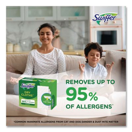 Swiffer Dry Refill Cloths, 10.63 x 8, White, 32/Box, 4 Boxes/Carton (21457)
