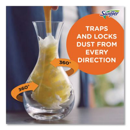 Swiffer Heavy Duty Dusters with Extendable Handle, Plastic Handle Extends to 3 ft, 1 Handle and 3 Dusters/Kit, 6 Kits/Carton (82074CT)