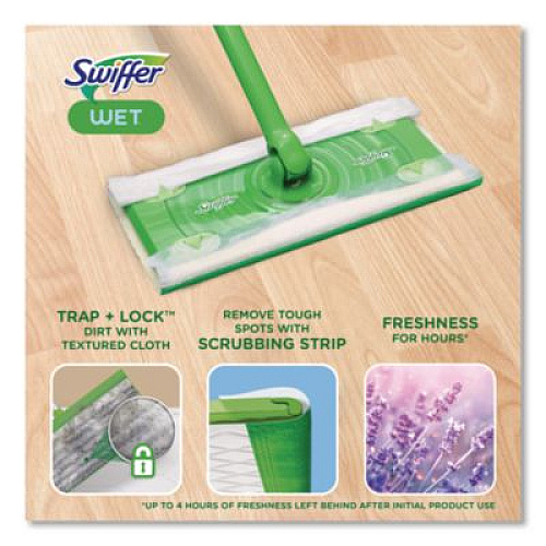Swiffer Wet Refill Cloths, 10 x 8, Lavender Vanilla and Comfort, White, 36/Carton (55311)
