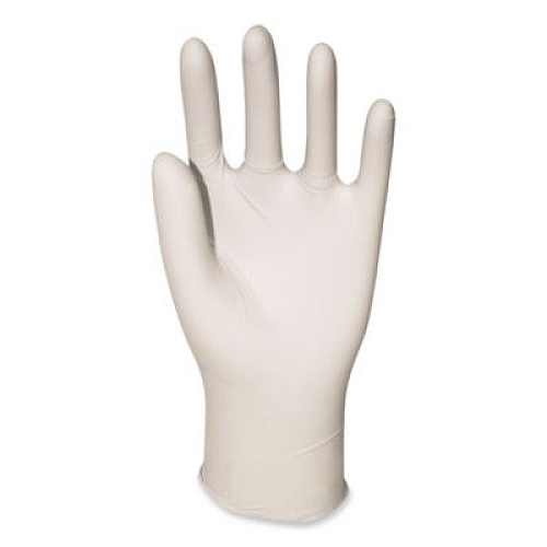 Boardwalk General-Purpose Latex Gloves, Powder-Free, Large, 4.4 mil Thick, 12" Long, Natural, 100/Box (345LBX)