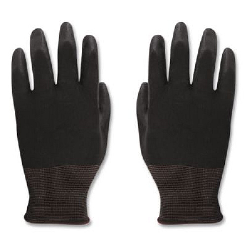 Boardwalk Palm Coated HPPE Gloves, Medium (Size 8), Salt and Pepper/Black, 12 Pairs (000298)