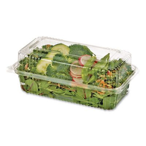 World Centric PLA Hinged Clamshells, 23 oz, 4.9 x 9 x 3.5, Clear, Plastic, 200/Carton (KLCS95N)