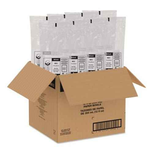 SOLO Compostable Paper Dinnerware, ProPlanet Seal, Bowl, 12 oz, White, 1,000/Carton (HB12PLANET)
