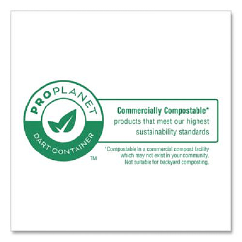 SOLO Compostable Paper Dinnerware, ProPlanet Seal, Plate, 10" dia, White, 500/Carton (HP10W)
