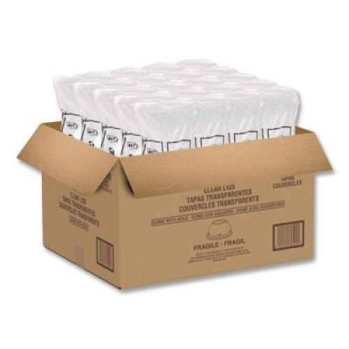 Dart Dome-Top Sundae/Cold Cup Lids, Fits 12 oz to 24 oz Cold Cups, Plastic, Clear, 1,000/Carton (16LCDHX)