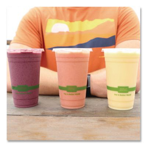 World Centric PLA Clear Cold Cups, 20 oz, Plastic, Clear, 1,000/Carton (CPCS20)