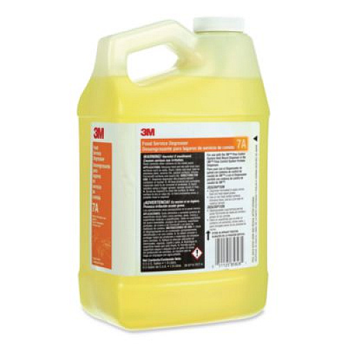 3M Food Service Degreaser Concentrate 7A, 0.5 gal Bottle, 4/Carton