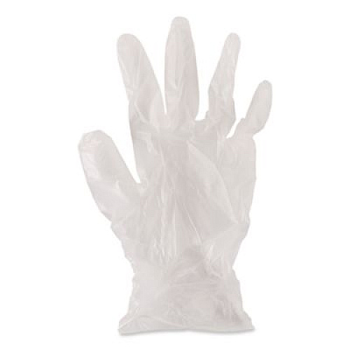 Boardwalk Exam Vinyl Gloves, Powder-Free, Medium, 3.6 mil Thick, 9.5" Long, Clear, 100/Box, 10 Boxes/Carton (361MCT)