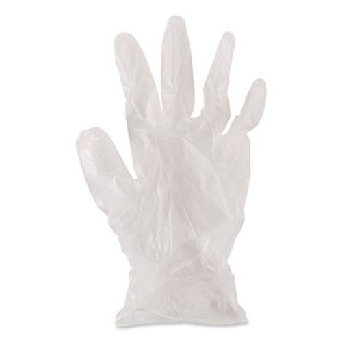 Boardwalk Exam Vinyl Gloves, Powder-Free, Small, 3.6 mil Thick, 9.5" Long, Clear, 100/Box (361SBX)