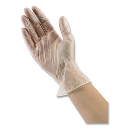 Boardwalk General Purpose Vinyl Gloves, Powder-Free, Small, 2.6 mil Thick, 9.5" Long, Clear, 100/Box (365SBX)