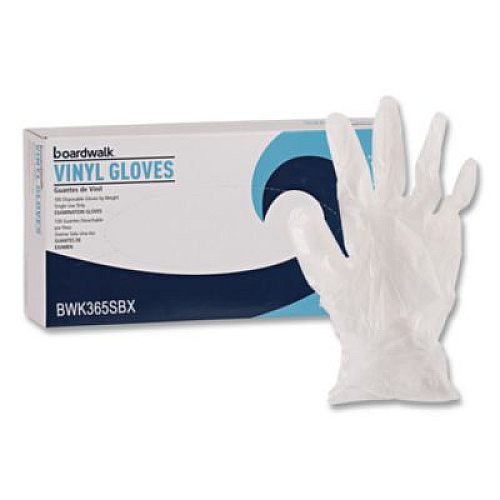 Boardwalk General Purpose Vinyl Gloves, Powder-Free, Small, 2.6 mil Thick, 9.5" Long, Clear, 100/Box, 10 Boxes/Carton (365SCT)