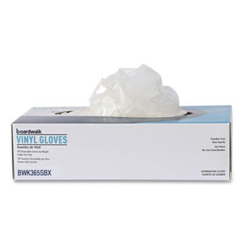 Boardwalk General Purpose Vinyl Gloves, Powder-Free, Small, 2.6 mil Thick, 9.5" Long, Clear, 100/Box, 10 Boxes/Carton (365SCT)