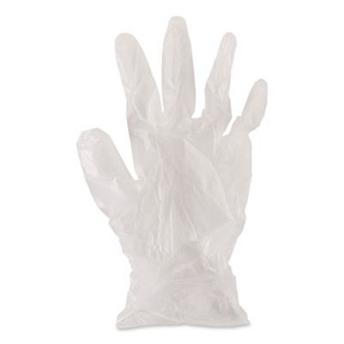 Boardwalk Exam Vinyl Gloves, Powder-Free, Medium, 3.6 mil Thick, 9.5" Long, Clear, 100/Box (361MBX)