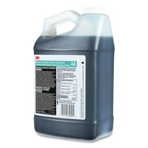 3M Bathroom Disinfectant Cleaner Concentrate 4A, Baby Powder Scent, 0.5 gal Bottle, 4/Carton