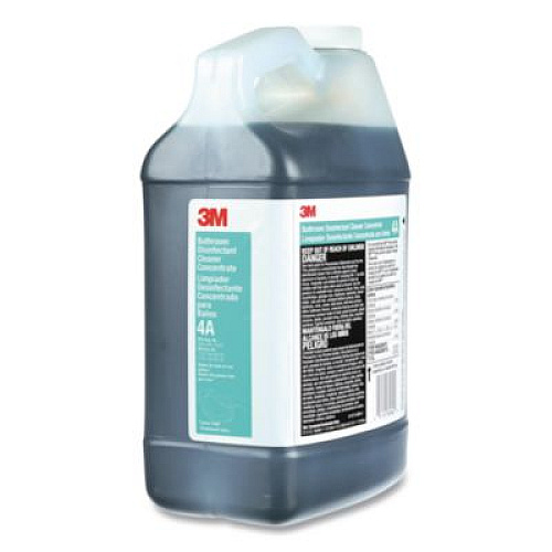 3M Bathroom Disinfectant Cleaner Concentrate 4A, Baby Powder Scent, 0.5 gal Bottle, 4/Carton