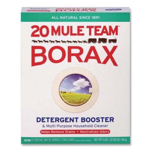 Dial 20 Mule Team Borax All Laundry Booster, Powder, 4 lb Box, 6 Boxes/Carton (00201)