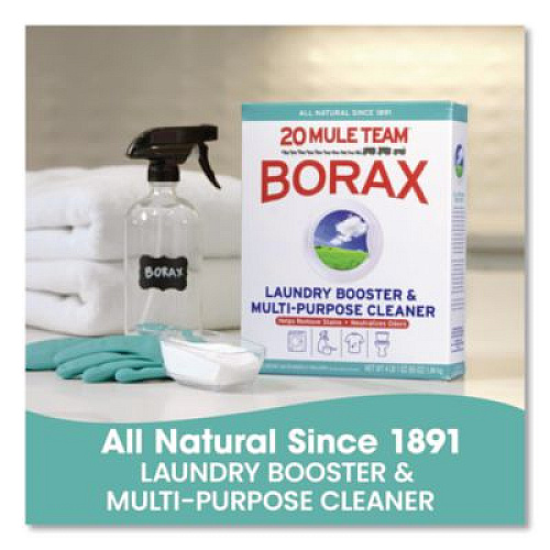 Dial 20 Mule Team Borax All Laundry Booster, Powder, 4 lb Box, 6 Boxes/Carton (00201)