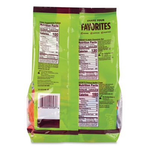 Hershey's Candy Snack Size Party Pack, 30.22 oz Bag, 58 Individually Wrapped Pieces (22002590)