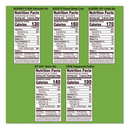Hershey's Candy Snack Size Party Pack, 30.22 oz Bag, 58 Individually Wrapped Pieces (22002590)