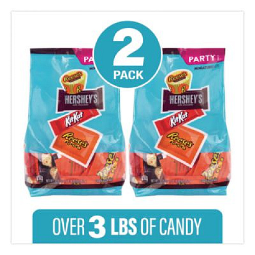 Hershey's Milk Chocolate Candy Mini Assortment, 60.1 oz Bag, 2/Carton (60004184)