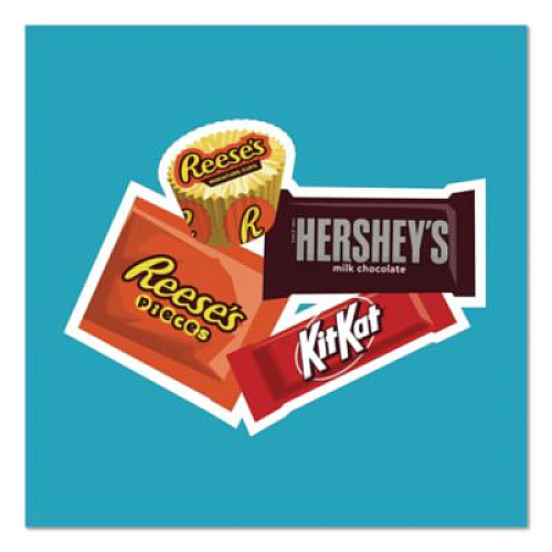 Hershey's Milk Chocolate Candy Mini Assortment, 60.1 oz Bag, 2/Carton (60004184)