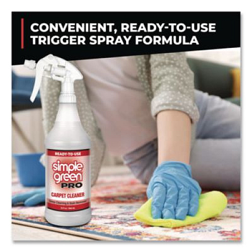 Simple Green Pro Carpet Cleaner Ready-To-Use, 32 oz Spray Bottle, 12/Carton (0506032)