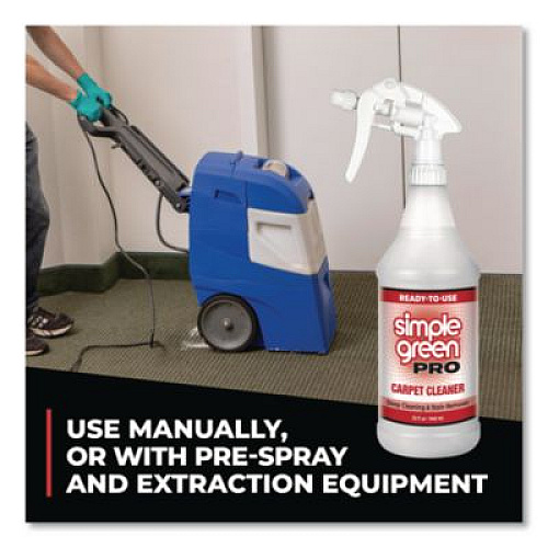 Simple Green Pro Carpet Cleaner Ready-To-Use, 32 oz Spray Bottle, 12/Carton (0506032)