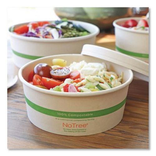 World Centric Paper Lids for Bowls. 5.9" Diameter, Natural, 300/Carton (BOLNT24W)