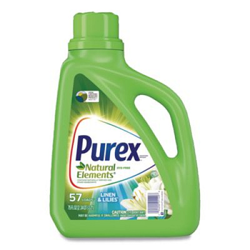 Purex Ultra Natural Elements HE Liquid Detergent, Linen and Lilies, 75 oz Bottle, 6/Carton (01120CT)