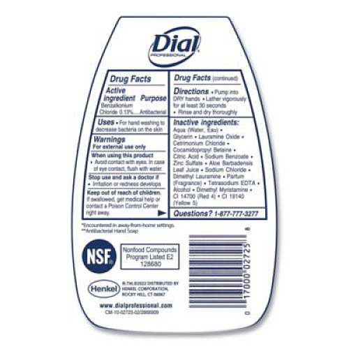 Dial Professional Original Antibacterial Foaming Hand Wash, Original Scent, 7.5 oz (02936EA)