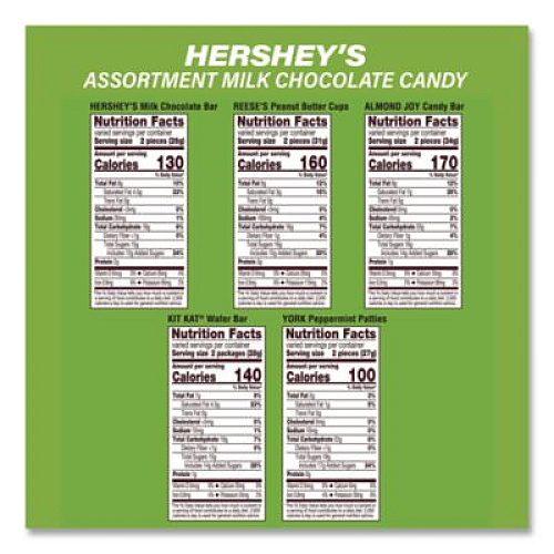 Hershey's Assortment Milk Chocolate/Mar's Chocolate Favorites, 30.22 oz Bag and 62.6 oz Bag/Carton (60004054)