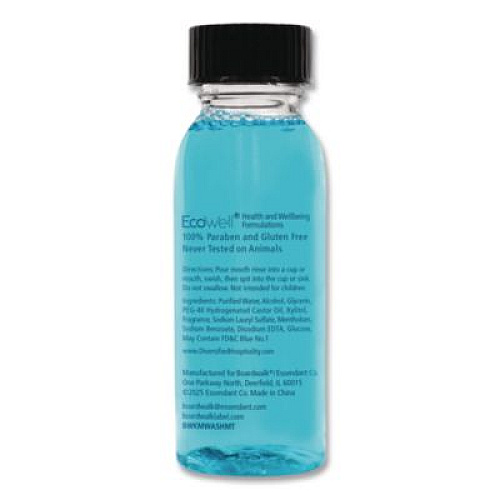 Boardwalk Mouth Rinse, Mint Flavor, 30 mL Bottle, 180/Carton (MWASHMT)