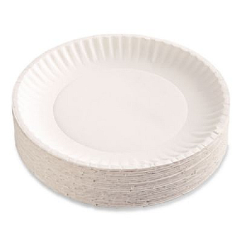 AJM Packaging Corporation Paper Plates, 6" dia, White, 1,000/Carton (PP6AJKWH)