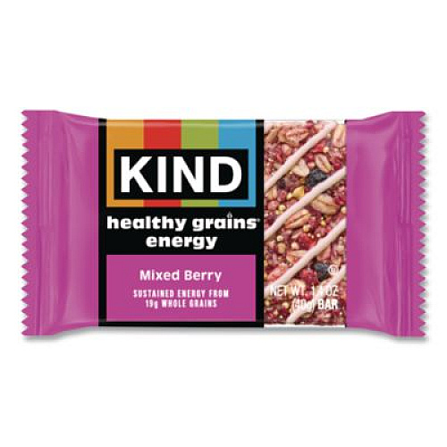 KIND Healthy Grains Energy Mixed Berry Bars, 1.4 oz Bar, 10/Box (67073)