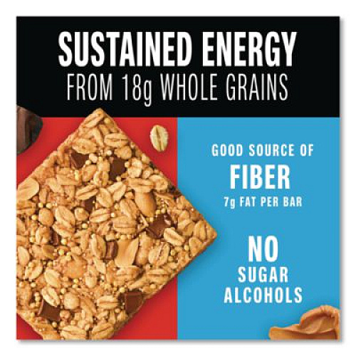 KIND Healthy Grains Energy Peanut Butter Dark Chocolate Bars, 1.4 oz Bar, 10/Box (67075)