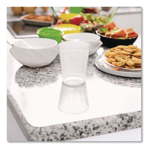 WNA Comet Plastic Tumbler, Tall, 7 oz, Clear, 25/Pack, 20 Packs/Carton (T7T)