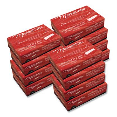 Bagcraft QF12 Interfolded Dry Wax Deli Paper, 12 x 10.75, White, 500/Box,  12 Boxes/Carton (011012)